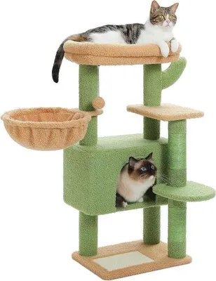 Produktbild von Katzenbett mit Holz, Plüsch, Lichtbett, Spielhaus mit Löchern, Katzenspielzeug