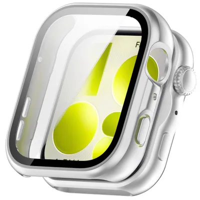 Produktbild von Smartwatch Hülle + Hart Schutzglas für Huawei Watch Fit 5 Pro Schutz 9H Silber