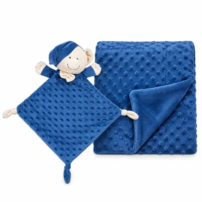 Produktbild von Babydecke mit Schmusetuch – Blau