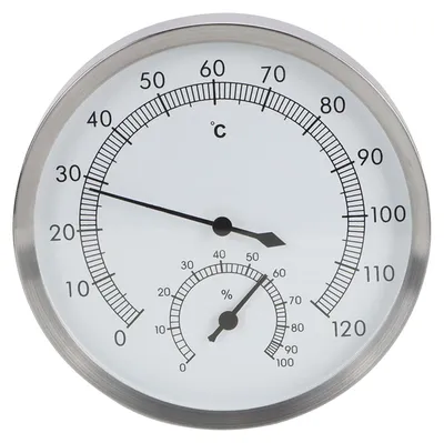 Productafbeelding van Omgoods - 2-in-1 Sauna Thermometer en Hygrometer van RVS