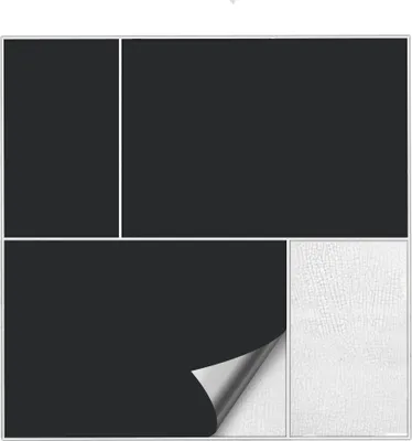Produktbild von Kiwistar Fliesenaufkleber Schwarz Seidenmatt - 15 x 15 cm - 50 Stück - Klebefliesen Fliesenmuster Stickerfliesen Wandfliesen überkleben