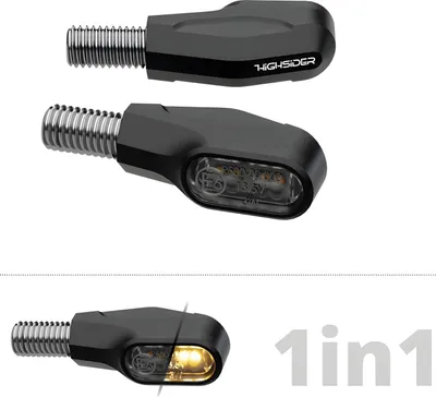 Zdjęcie produktu dla HIGHSIDER pro Ventura-X Obudowa kierunkowskazu LED Czarna / soczewka Dymnoszara (para), przód i tył