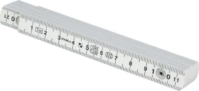 Produktbild von STABILA Kunststoff-Gliedermaßstab Type 1104, 1 m, weiß, metrische Skala