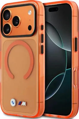 Obrázok produktu pre BMW M IML kovový kryt s logom MagSafe pre iPhone 17 Pro oranžový (BMHMP17L25HSMLK2O)