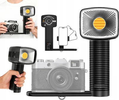 Zdjęcie produktu dla Ręczna Lampa LED 40W COB RETRO do Foto Video CRI96 Uchwyt na Telefon Aparat / 40SHC