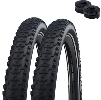 Obrázek produktu pro 2x plášť Schwalbe Smart Sam HS624 Performance, 29 x 2,60 (65-622), černý/reflexní + 2x duše Schwalbe AV21F včetně páčidel na pláště