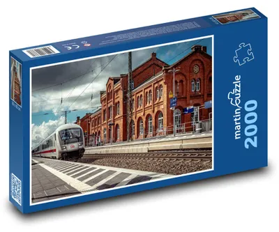 Zdjęcie produktu dla Puzzle 2000 Przyjazd pociągu na historyczny dworzec - martinpuzzle