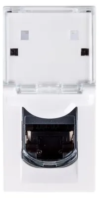 Produktbild von MOSAIC Einzel-Computerbuchse RJ45 Kat. 5e FTP weiß 076552