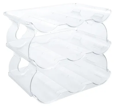 Wijnflaschenhalter stapelbar, 9 Flaschen, Kunststoff, 30x20x24 cm