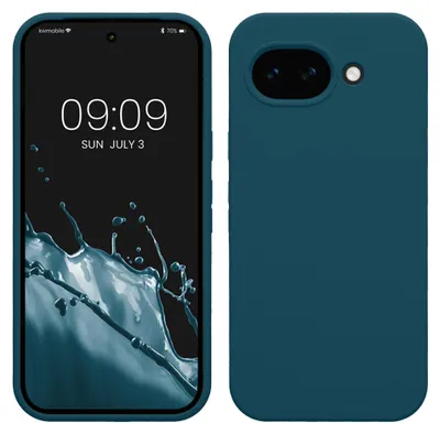 Produktbild von kwmobile Handyhülle für Google Pixel 10a Hülle - Case Silikon - Kabelloses Laden - Schutzhülle Cover in Petrol matt