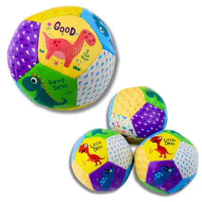 Obrázek produktu pro Měkké míčky s dinosaury 9cm 3ks