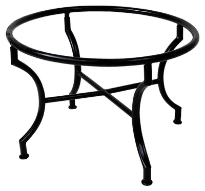 Image de Structure de table en fer forgé, fabriquée à la main, de couleur noire, dimensions : 80 cm