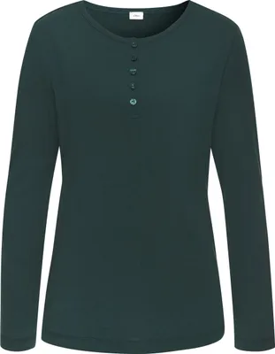 Produktbild von s.Oliver Pyjamaoberteil dunkelgrün Größe 40/42