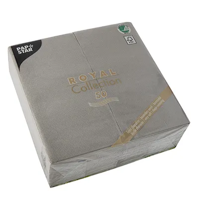 Produktbild von Servietten "ROYAL Collection" 1/8-Falz 40 cm x 40 cm grau