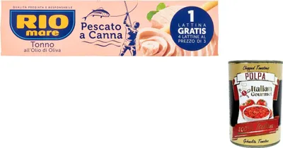 Produktbild von Rio Mare Tonno Pescato a Canna, Thunfisch, Olivenöl, 4 Stück(e), 320 g