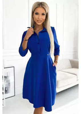 Imagen del producto de Numoco Vestido corto para mujer, modelo Sandy, color azul celeste, talla L