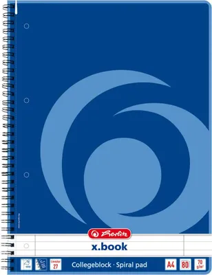 Produktbild von 5x Herlitz Collegeblock / DIN A4 / Spiralblock / liniert / 80 Blatt