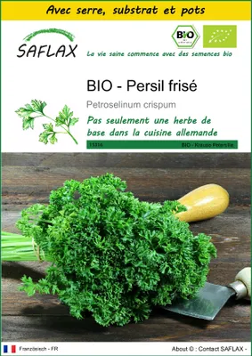 Image de SAFLAX Ensemble de culture -- Persil frisé - 800 graines - Petroselinum