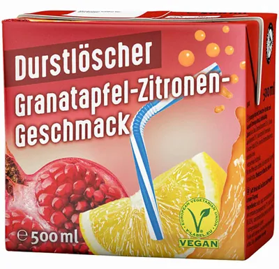 Immagine prodotto di Dissetante al melograno e limone il rinfresco fruttato 500ml