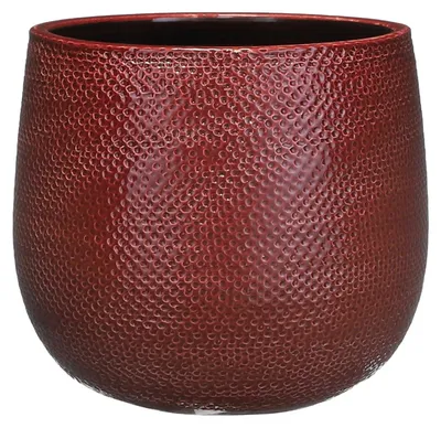 Produktbild von Mica Decorations Pflanzentopf - rot - Keramik - 19x21 cm