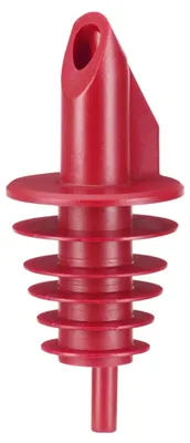 Image de BILLY - verseur en plastique pour bouteilles de 0,5 à 1,5 litre - rouge - avec 5 lamelles