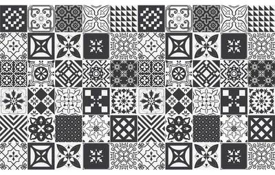 Image de Autocollants muraux imitation carrelage pour la cuisine et la salle de bains – 60 autocollants SIMONZO AZULEJOS – 60 autocollants de 10 x 10 cm