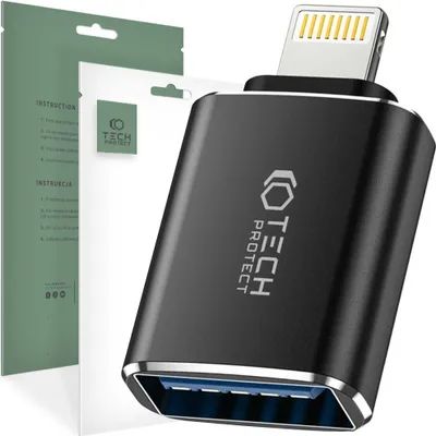 Produktbild von Tech-Protect Ultraboost Adapter Lightning Auf Usb Otg Schwarz