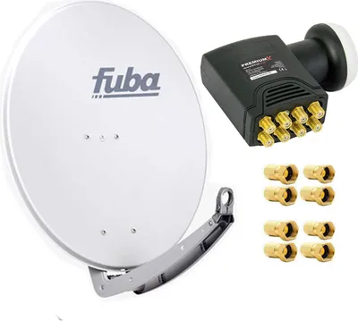 Produktbild von Fuba DAA 780 G Satellitenantenne Aluminium in Grau HDTV 4K DELUXE Octo LNB Sat