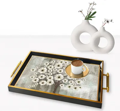Produktbild von Evila Originals, TPA9884, Tablett, Mehrfarbig, 100 % GLAS, 50 x 29 x 3,5 cm