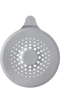 Produktbild von INF 2er-Pack Silikon-Abflusssieb, Duschabfluss-Abdeckung Grau