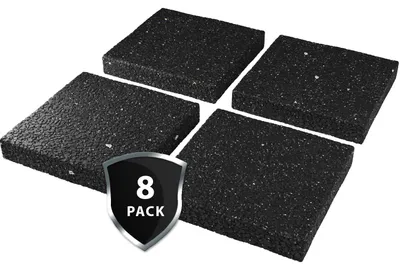 Zdjęcie produktu dla Podkładki antywibracyjne do pralki - Gumowe - 9 x 9 cm - Zestaw 8 sztuk - Antypoślizgowe