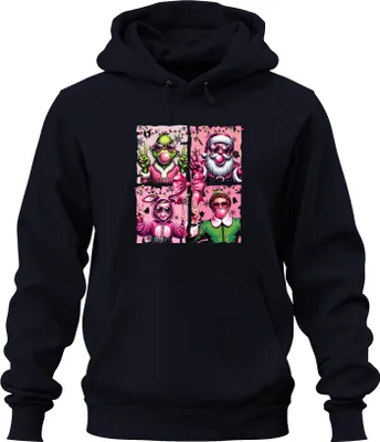 Obrázok produktu pre Holly Jolly Christmas Movies Pink Christmas Movie - Christmas Xmas Uni mikina s kapucňou, Navy, M