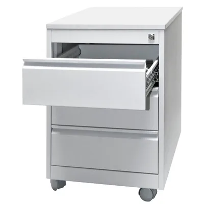 Produktbild von SZ Metall Rollcontainer lichtgrau 3 Auszüge 46,0 x 60,0 x 60,0 cm