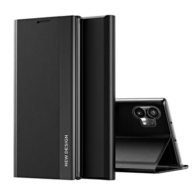 Obrázek produktu pro Nothing Phone 1Pouzdro, MagnetickéPolyuretanKožené Pouzdro s Funkcí Stojánku pro Nothing Phone 1 černé