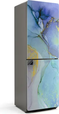Produktbild von Abstraktes flüssiges Muster – Magnetische Kühlschrank Abdeckung – Dekorfolie magnetisch Küche – Kühlschrank Magnet Deko – selbstklebende Magnettafel – Magnetfolie für Kühlschranktür – 60x180 cm