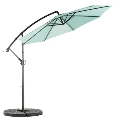 Image de Parasol de jardin, grand toit, inclinaison réglable, turquoise