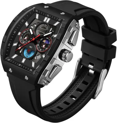 Produktbild von Herren Militär Uhr Digitaluhr 5 ATM wasserdicht LED-Leuchtdisplay Analog-Digital Sportuhr Harzgehäuse Gummiband Stoßfest Outdoor Tactical Uhr