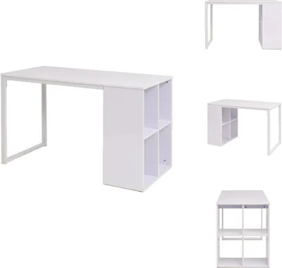 Image de vidaXL Bureau 120×60×75 cm Blanc - Bureaux