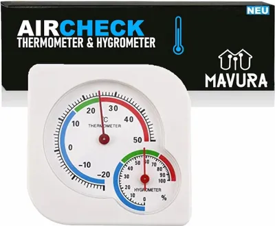 Immagine prodotto di MAVURA AIRCHECK termometro igrometro misuratore di umidità analogico misuratore di temperatura
