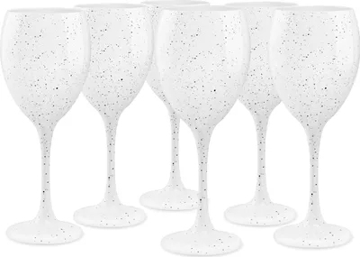 Produktbild von Glasmark Krosno Weinglas Rotwein Weingläser Set Gläser Für Rotwein Weisswein Rotweingläser Weissweingläser Wein Kelch Glas Weiß Galaxy 6 x 300 ml