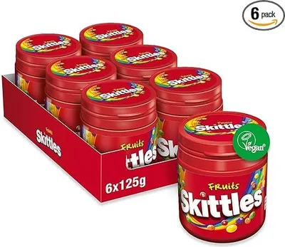 Produktbild von Skittles fruits Kaubonons 6 x 125g (750g)  Ein bunter Mix mit saurer Leckereien von Zama4Zingo (1, Fruits)