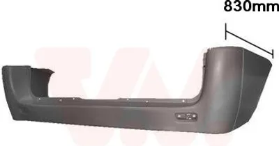 Produktbild von VAN WEZEL Heckstoßstange Stoßfänger Hinten für CITROËN JUMPY Kasten für FIAT Scudo (270, 272) Scudo Kastenwagen (270, 272) passend für PEUGEOT