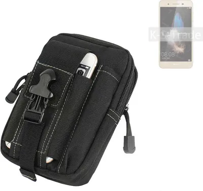 Produktbild von K-S-Trade Gürtel Tasche kompatibel mit BQ  Gürteltasche Holster Schutz Hülle Handy Hülle Smartphone outdoor Handy-Hülle schwarz Zusatzfächer