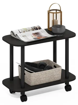Immagine prodotto di Tavolino ausiliario ovale, con rotelle e design minimalista