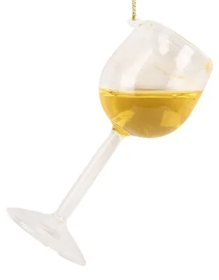 Productafbeelding van Clayre & Eef kerstornament voor aan een glas, 4x4x9 cm, transparant glas