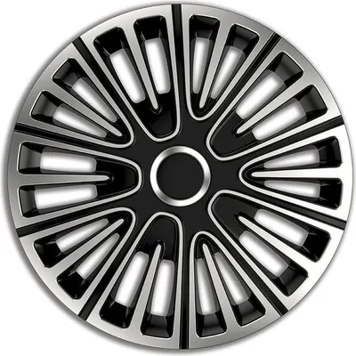 Produktbild von 16" Zoll Radkappen Schwarz/Silber Radzierblenden Radblenden PP 5276 AutoStyle