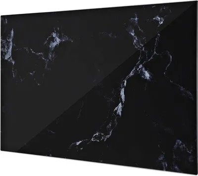 Produktbild von Famanu Magnetisches Glasboard 60 x 40 cm - Memoboard mit Magneten und Marker - Schwarz Marmor