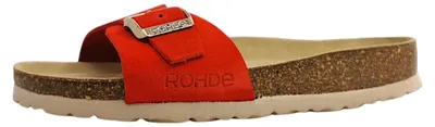 Produktbild von Rohde Damen Pantolette Leder Tieffußbett Schnalle Alba 5589, Größe:41 EU, Farbe:Rot