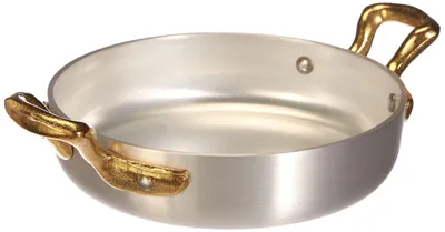 Omelettpfanne 14 cm, Aluminium, Antihaft, 2 Griffe, silber