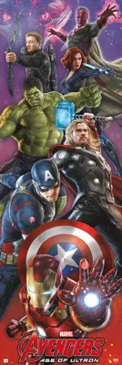 Produktbild von The Avengers - Age of Ultron Heroes - Türposter Plakat - Größe 53x158 cm